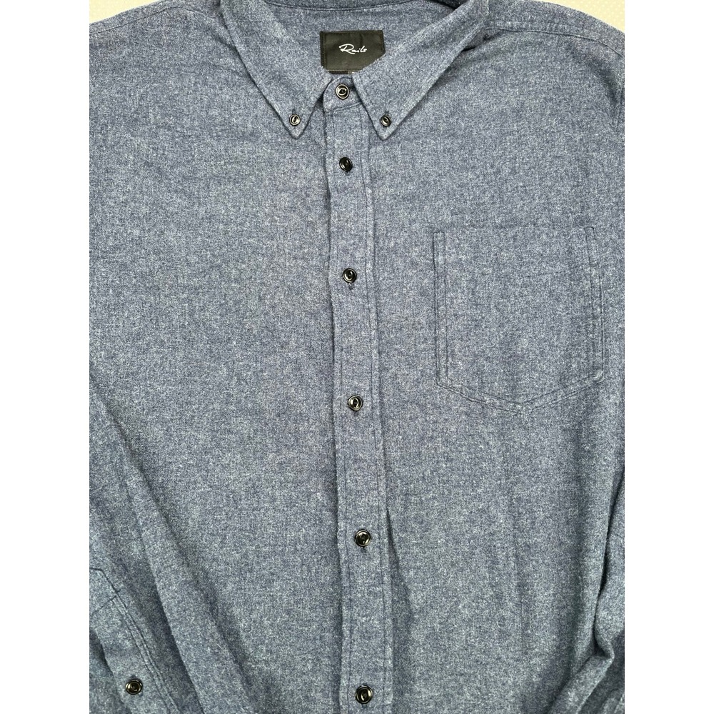 Rails Men's XXL Blue Classic Button Down Flannel Long Sleeve Shirt - Picture 3 of 7